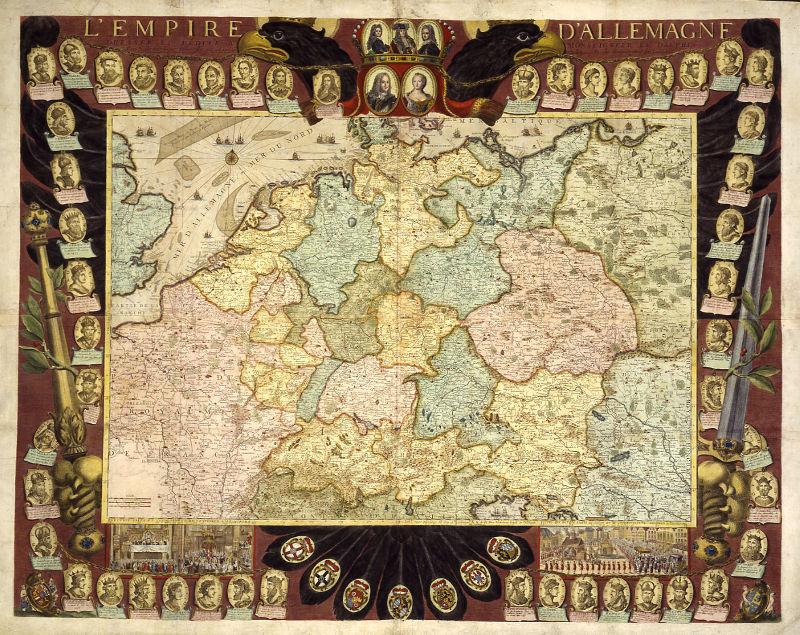 Wandkarte von 1705